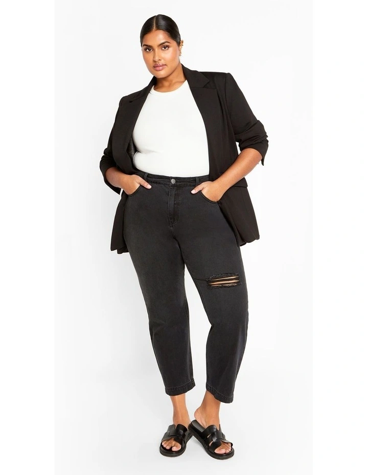 Harley Fit Kenia Straight Jean in Black Wash image 1