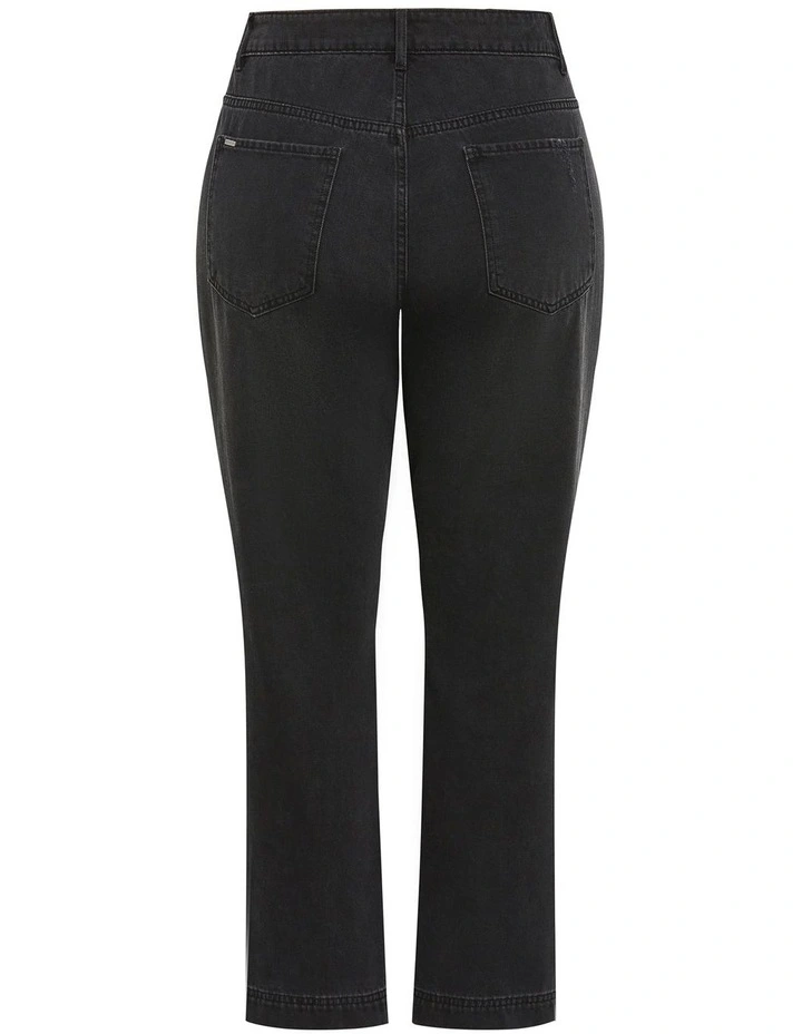 Harley Fit Kenia Straight Jean in Black Wash image 4