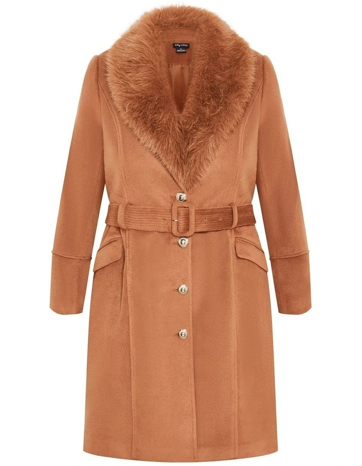 Selena Coat in Brown Sugar image 3