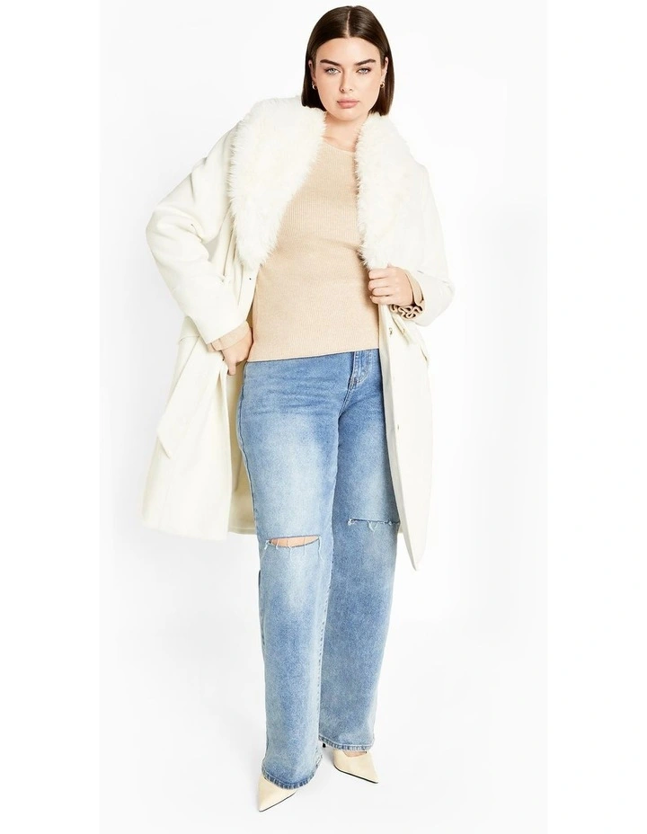 Selena Coat in Cream image 3