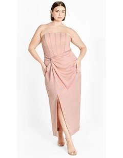 Leyla Strapless Maxi Dress in Ballet Pink