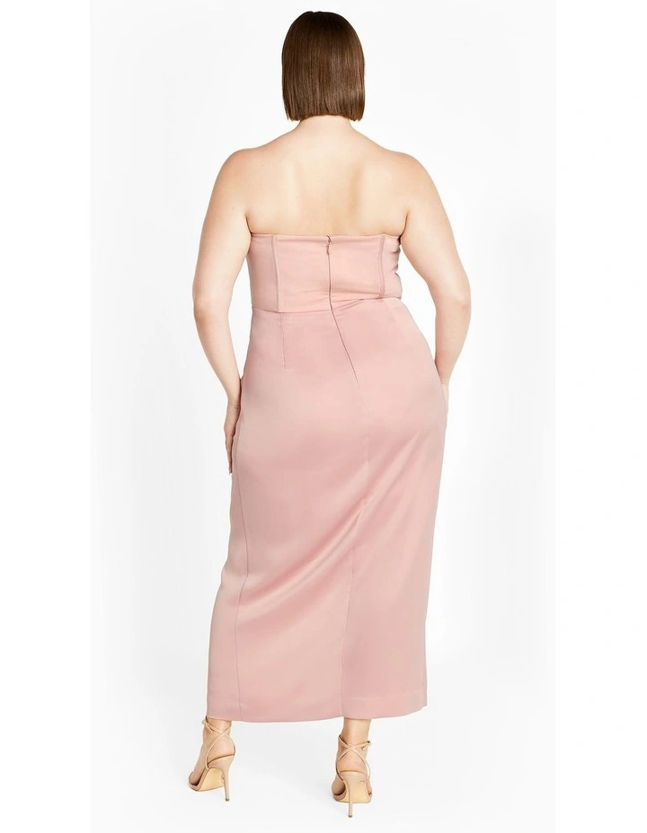 Leyla Strapless Maxi Dress in Ballet Pink image 2
