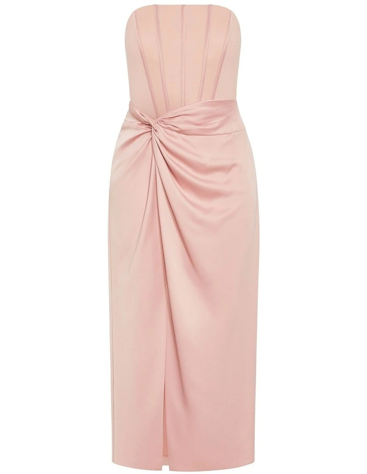 Leyla Strapless Maxi Dress in Ballet Pink image 3