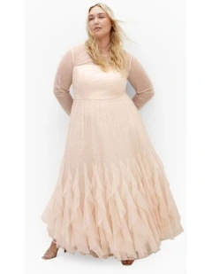 Radiant Maxi Dress in Soft Gold