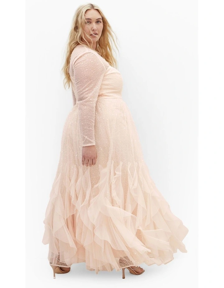 Radiant Maxi Dress in Soft Gold image 2