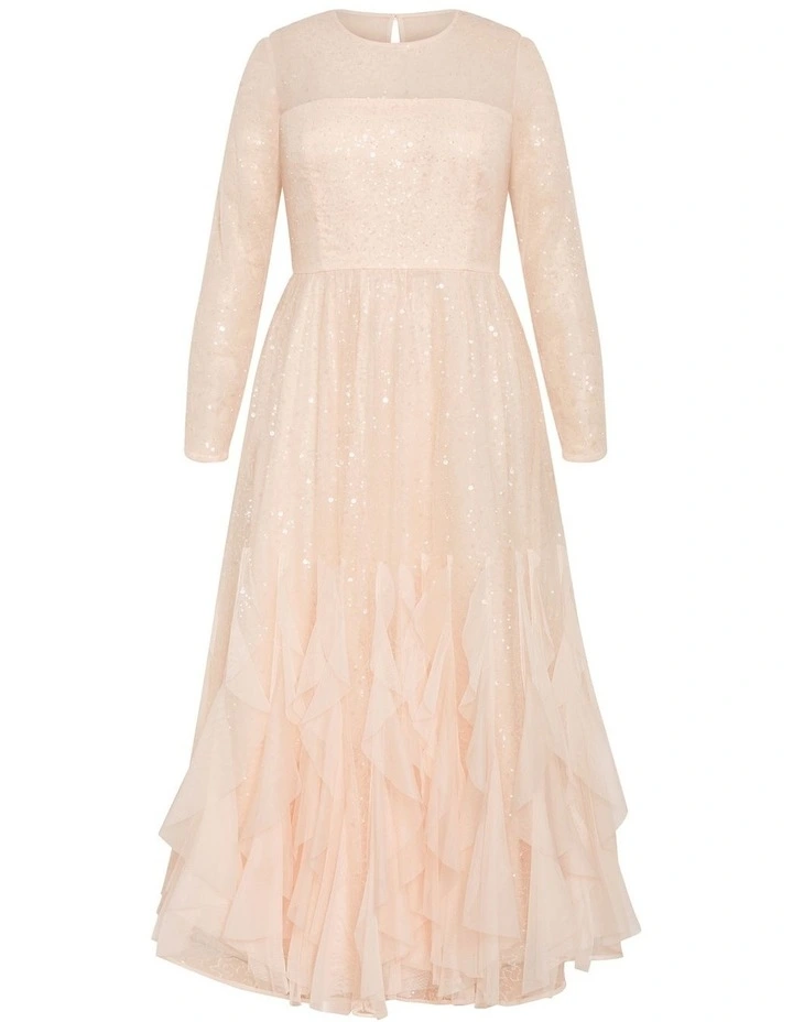 Radiant Maxi Dress in Soft Gold image 3