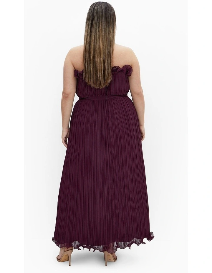 Opulent Maxi Dress in Wine image 2