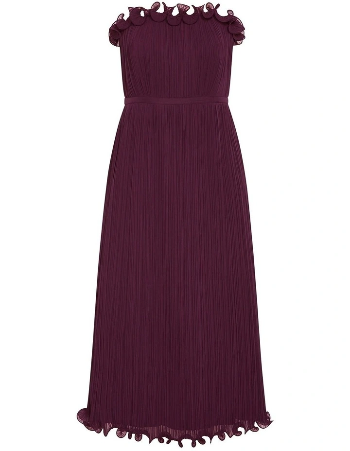 Opulent Maxi Dress in Wine image 3