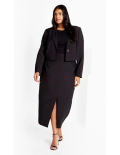 Karter Crop Jacket in Black