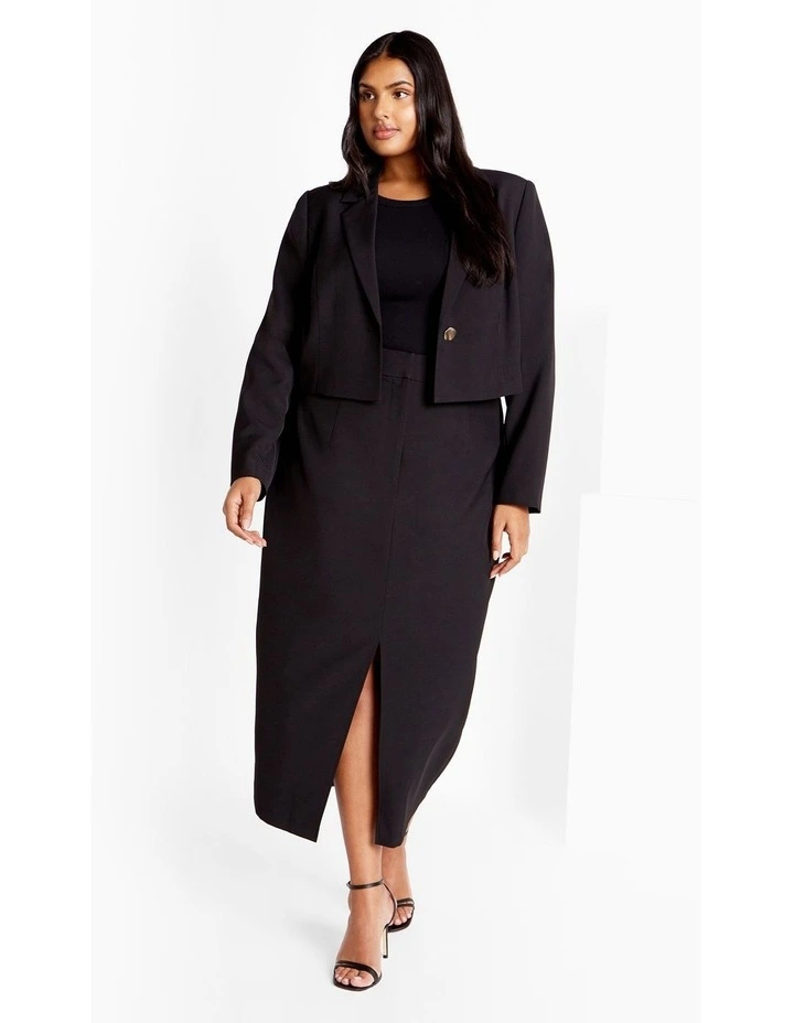 Karter Crop Jacket in Black image 1