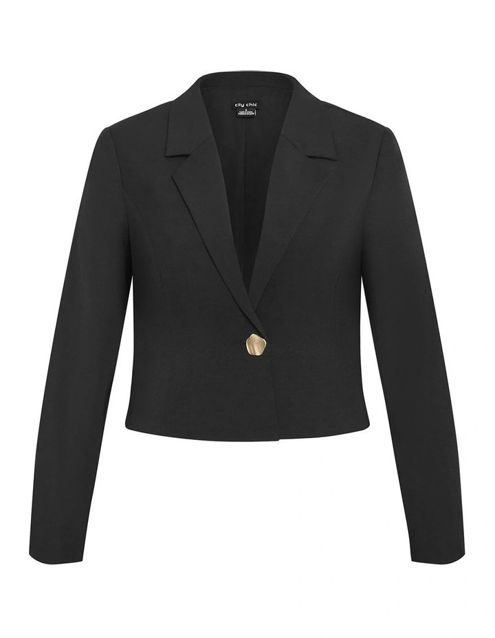 Karter Crop Jacket in Black image 3