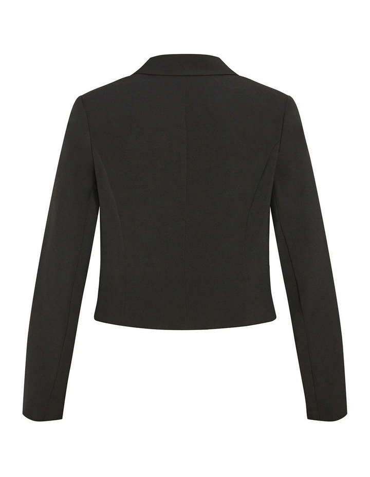 Karter Crop Jacket in Black image 4