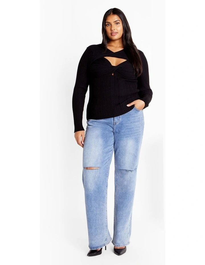 Kaleigh Knit Jumper in Black image 1
