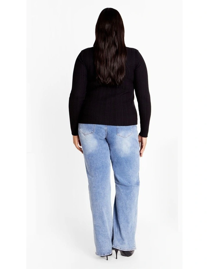 Kaleigh Knit Jumper in Black image 2