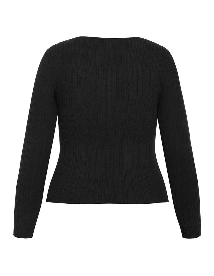 Kaleigh Knit Jumper in Black image 4