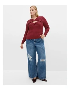 Kaleigh Knit Jumper in Dark Cherry