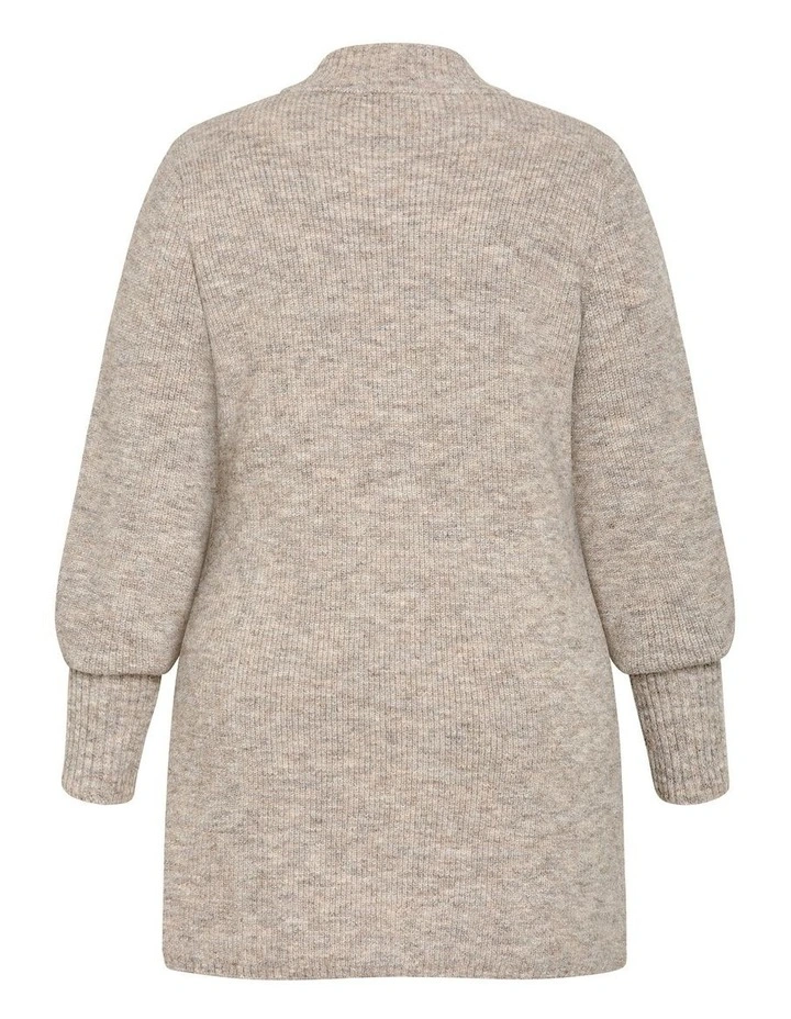 Longline Split Jumper in Taupe image 4