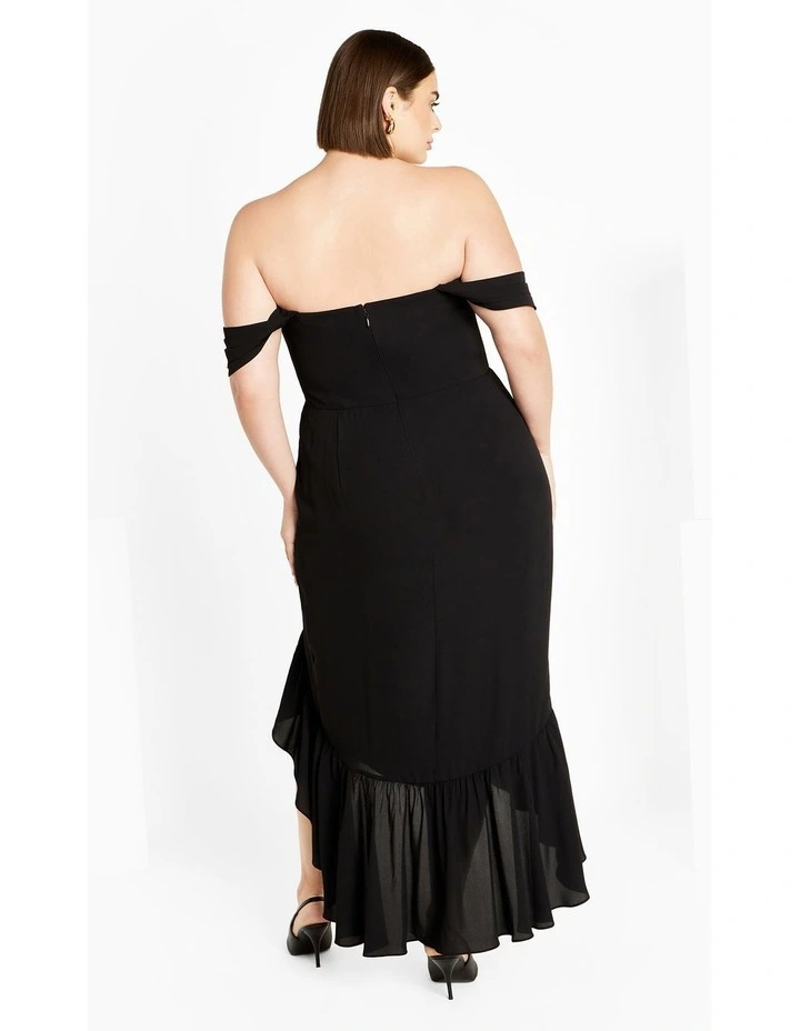Rosabella Off Shoulder Maxi Dress in Black image 2