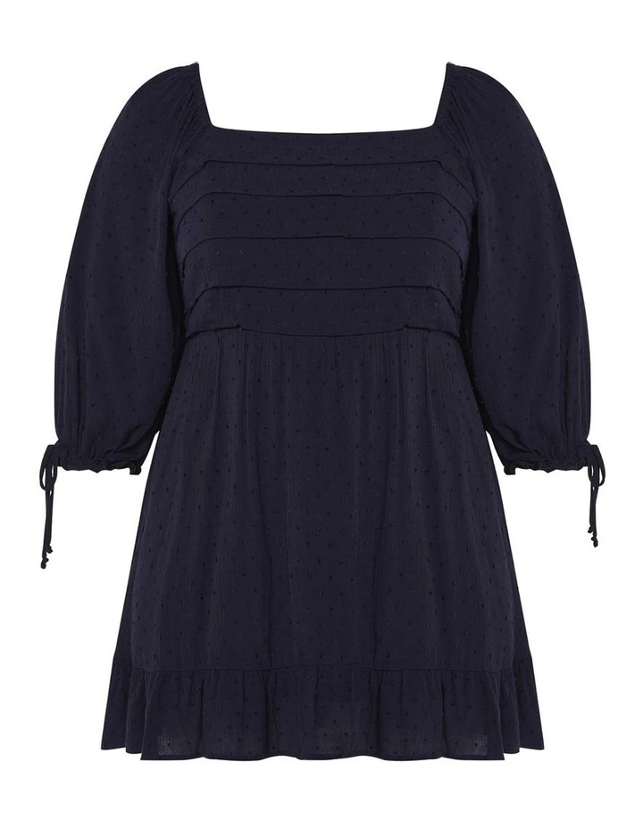 Allegra Sleeved Mini Dress in Navy image 3