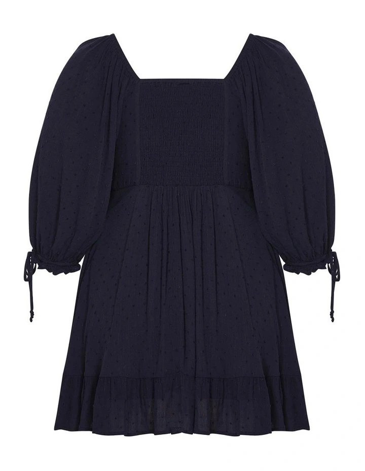 Allegra Sleeved Mini Dress in Navy image 4