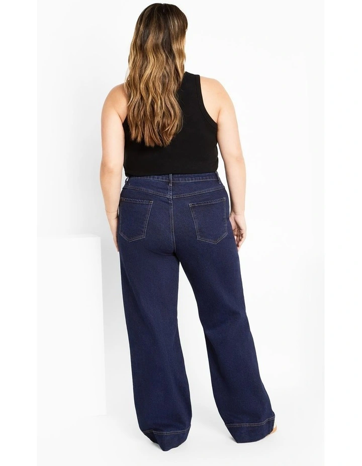 Harley Fit Victoria Wide Leg Jeans in Dark Wash image 2
