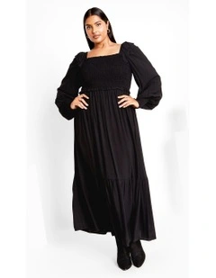 Sadie Plain Cowl Neck Dress in Black