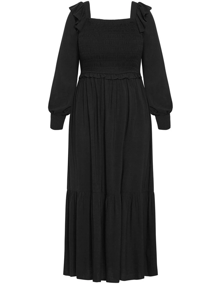 Sadie Plain Cowl Neck Dress in Black image 4