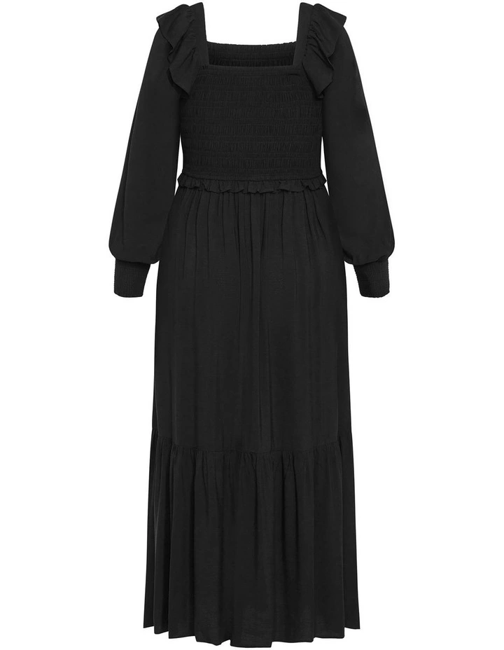 Sadie Plain Cowl Neck Dress in Black image 5