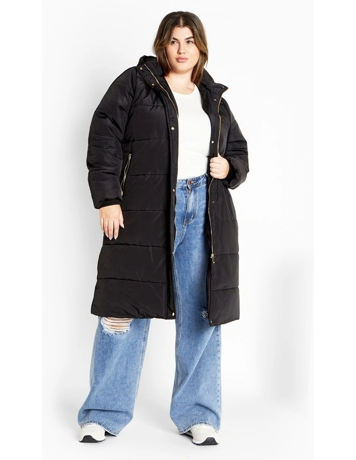 Darcy Puffer Jacket in Black image 1