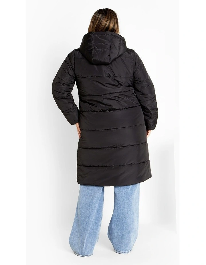 Darcy Puffer Jacket in Black image 2