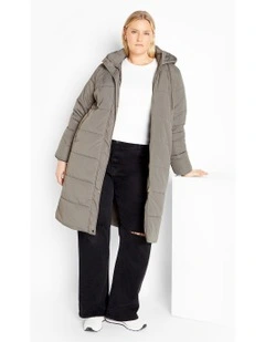 Darcy Puffer Jacket in Sage Grey