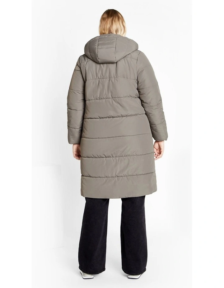 Darcy Puffer Jacket in Sage Grey image 2