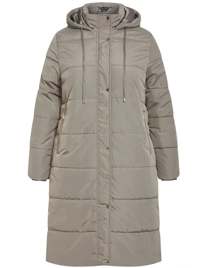 Darcy Puffer Jacket in Sage Grey image 3