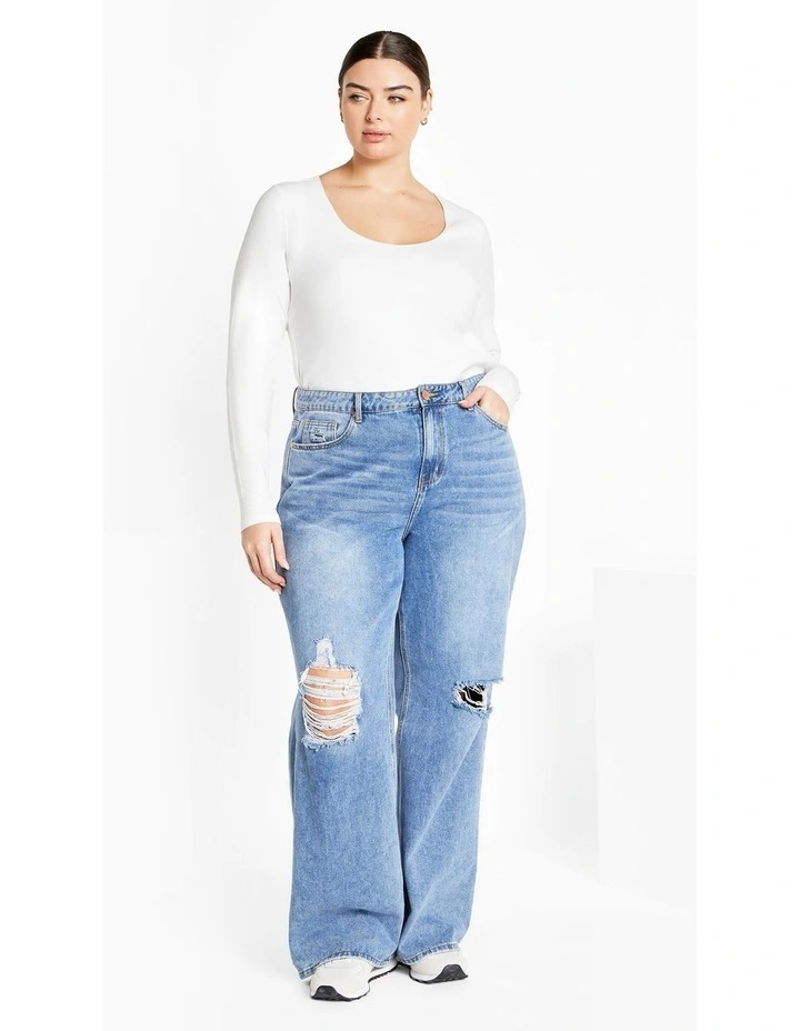 Liz Scoop Top in White image 1