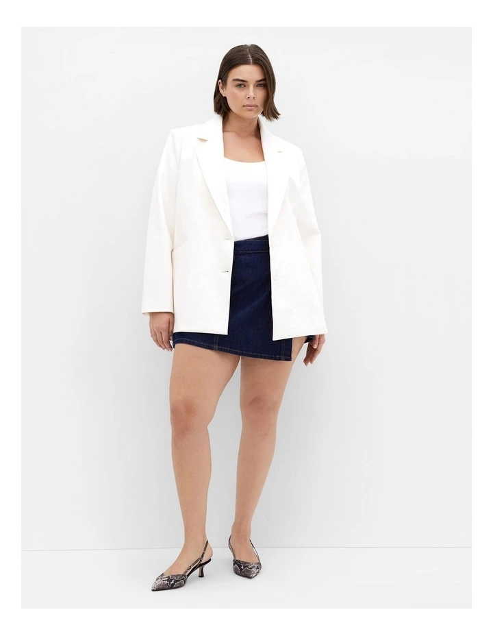Galactic Ponte Blazer in Cream image 1