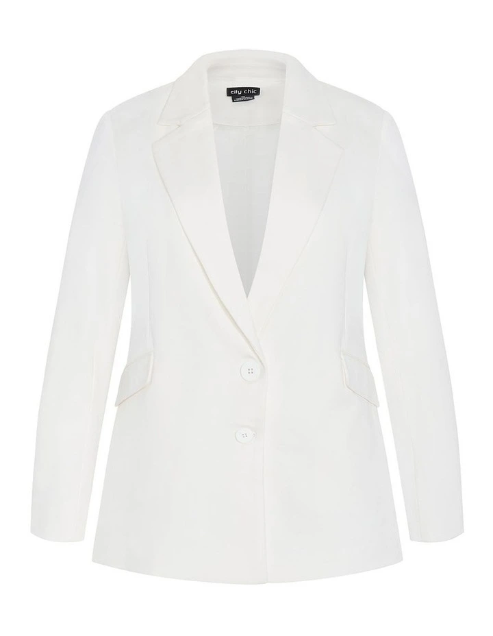 Galactic Ponte Blazer in Cream image 3