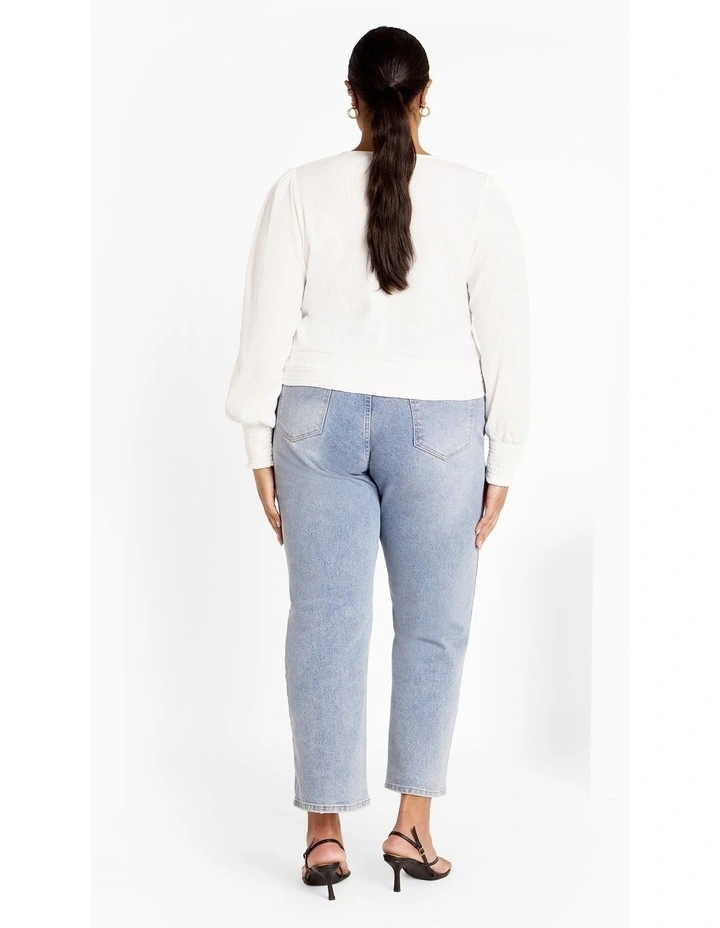 Amira Twist Top in Ivory image 2