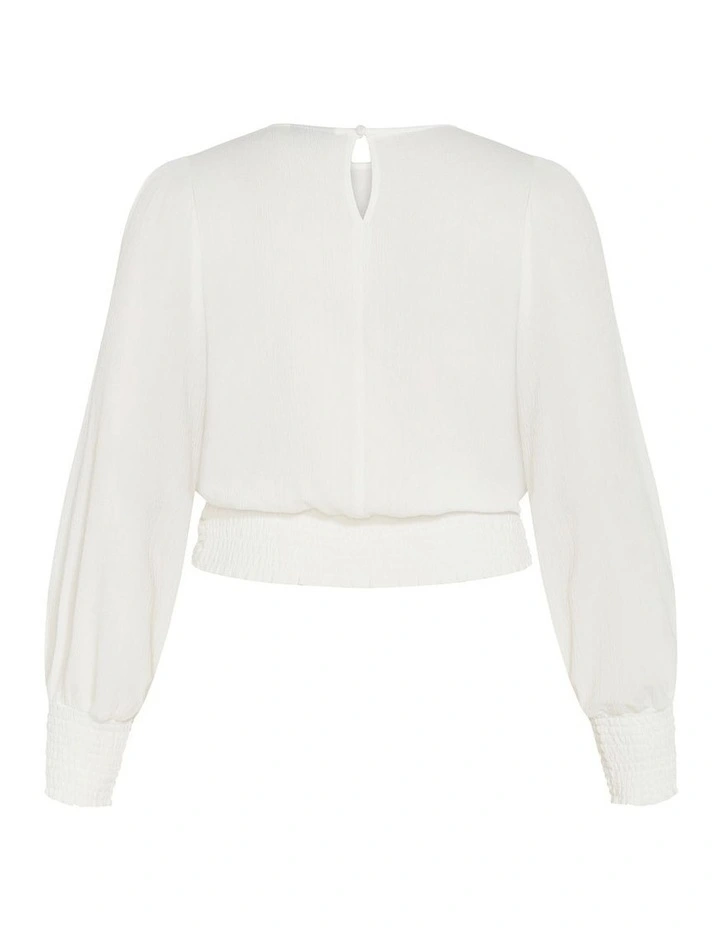 Amira Twist Top in Ivory image 4