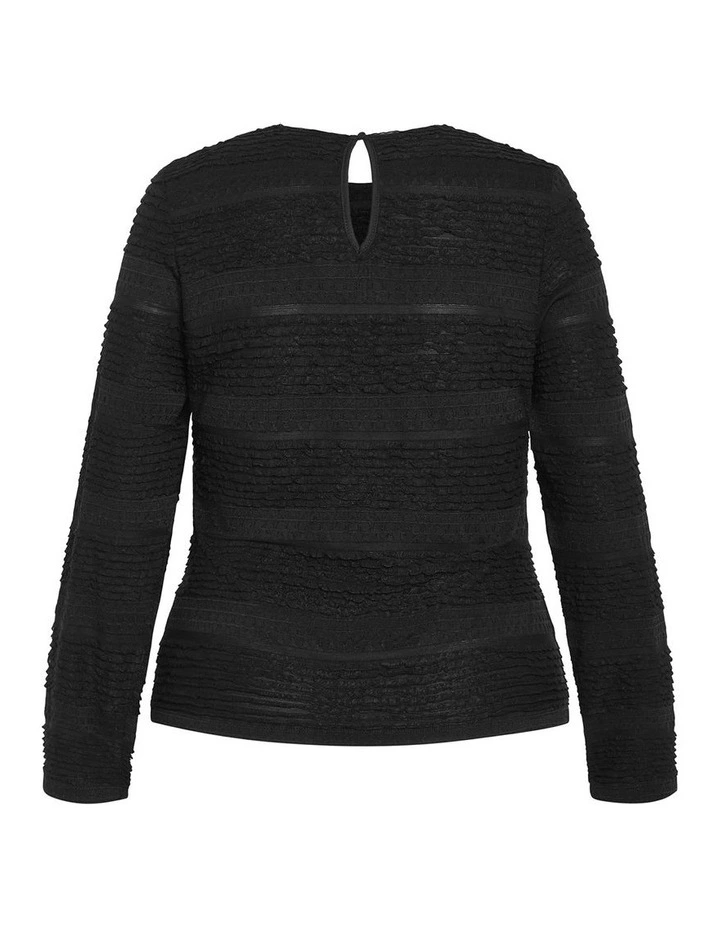 Amira Frill Top in Black image 4