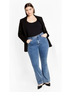 Asha Fit Jasmin Flare Jeans in Light Wash
