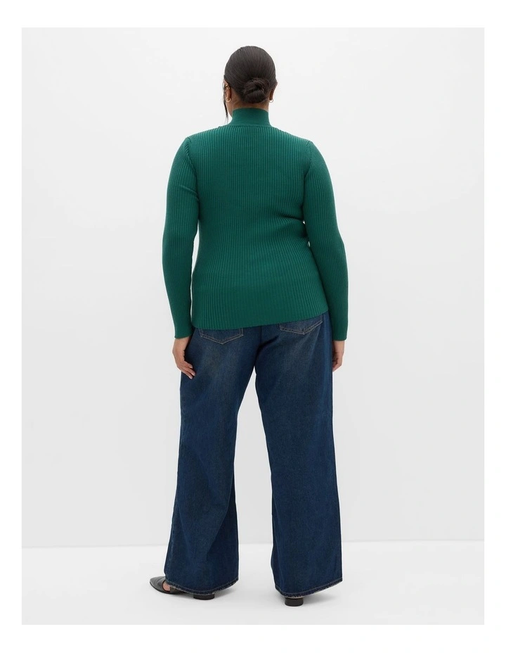 Remi Cut Out Jumper in Jade image 2