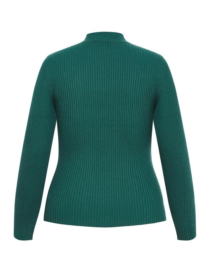Remi Cut Out Jumper in Jade image 4