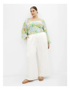 Emmie Print Top in Blue Print