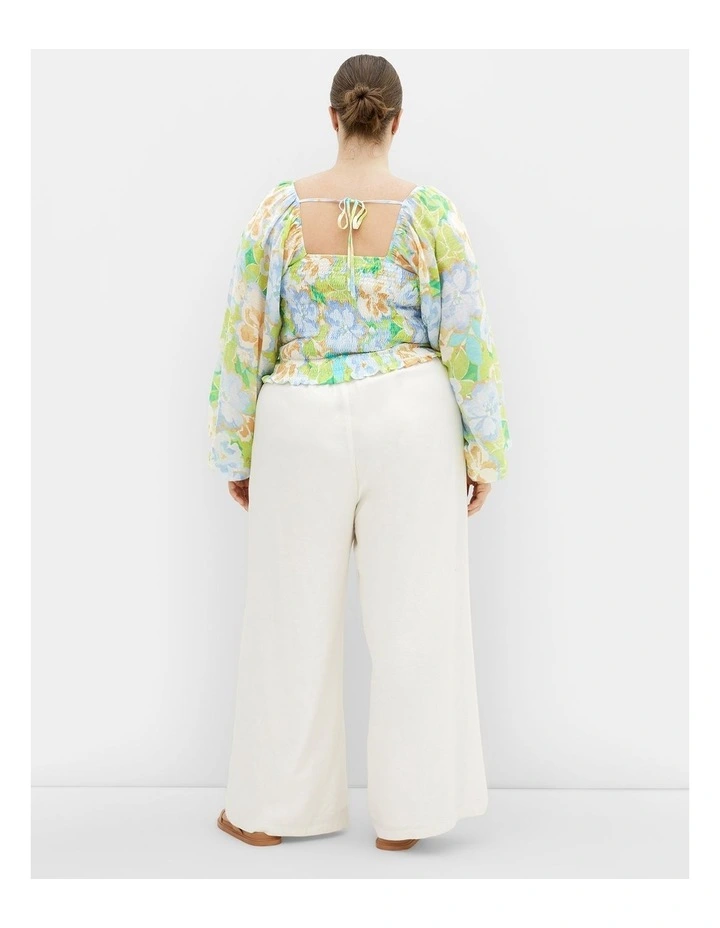 Emmie Print Top in Blue Print image 2