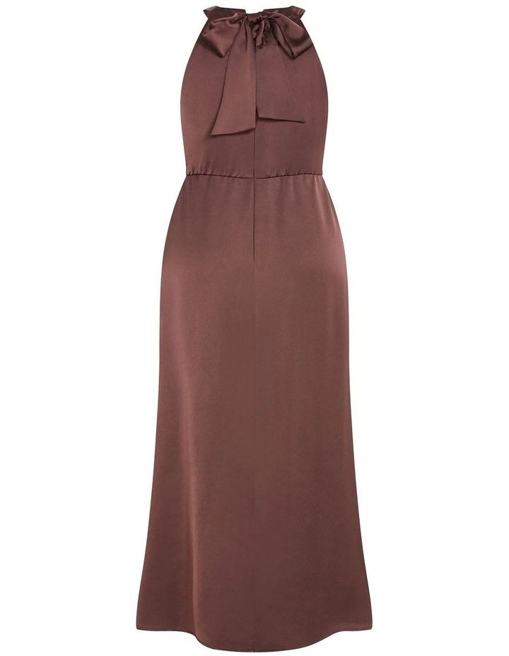 Celina Halter Maxi Dress in Raisin image 4