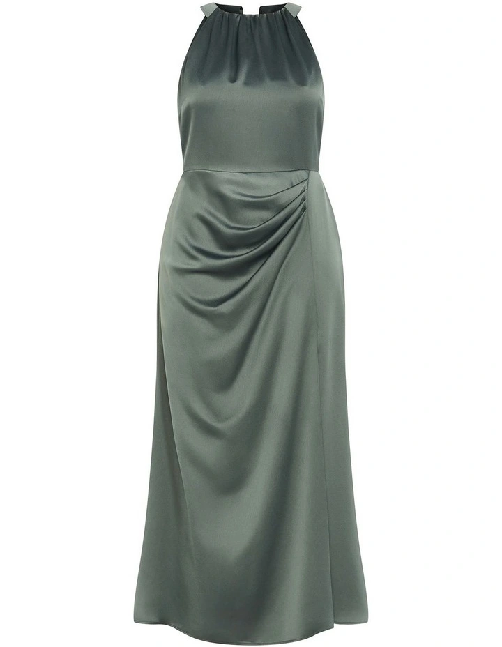 Celina Halter Maxi Dress in Sage image 3