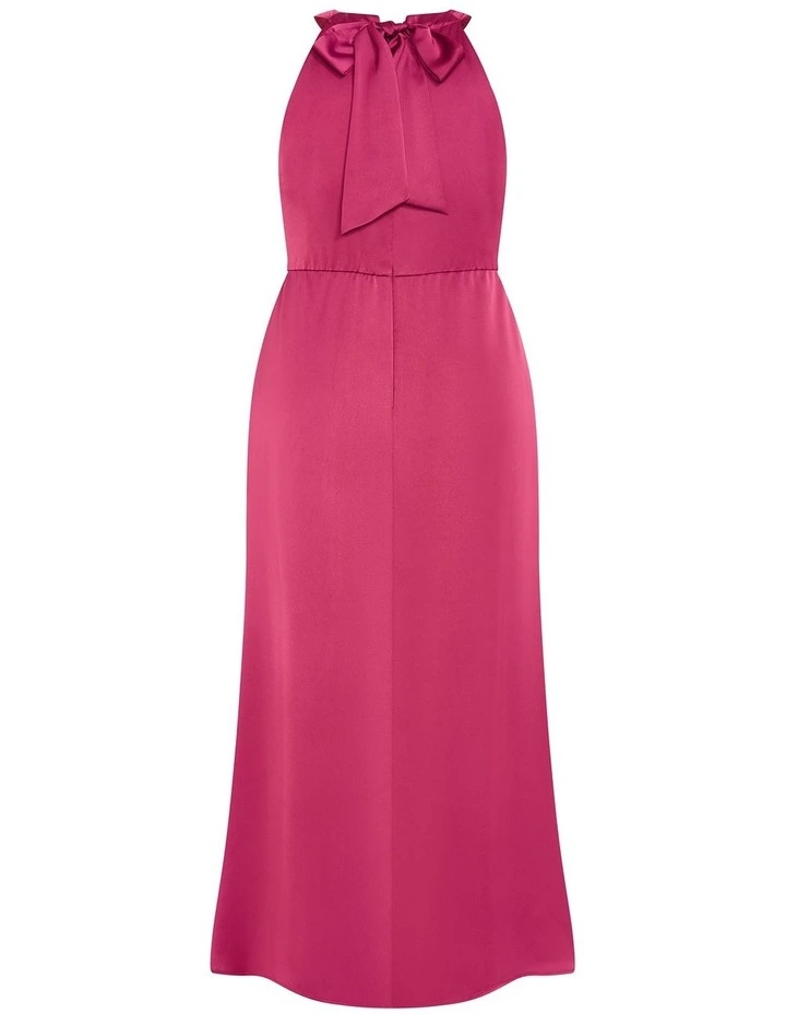 Celina Halter Maxi Dress in Bordeaux image 4