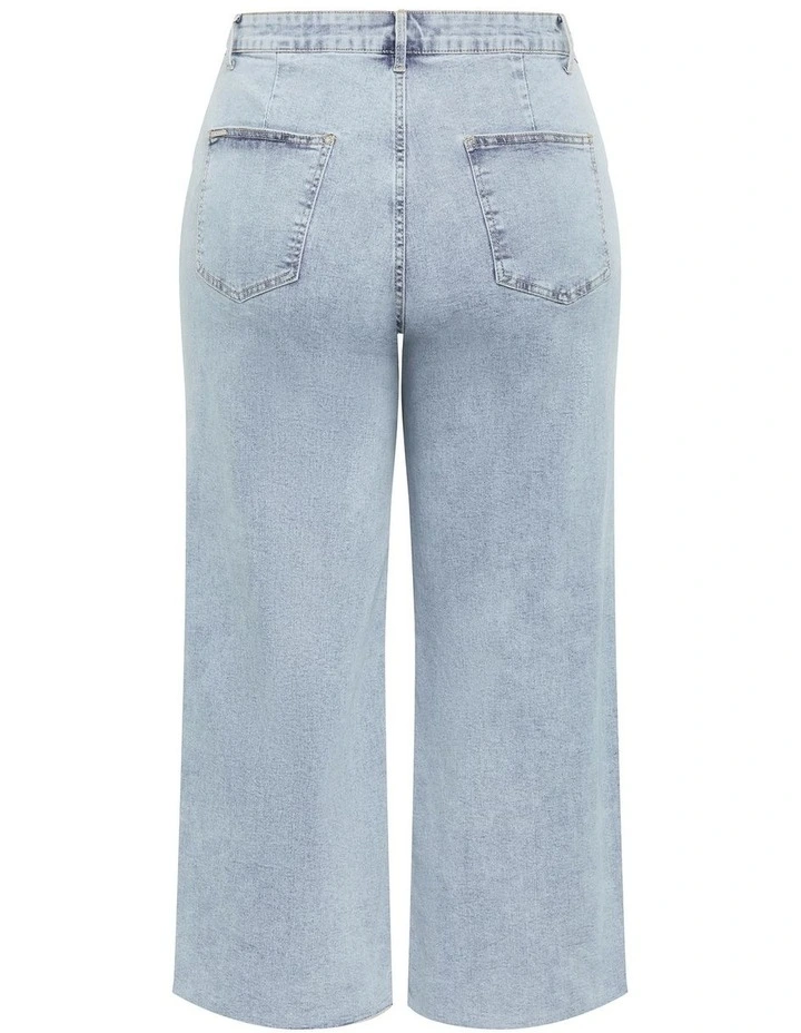 Harley Fit Avery Fray Wide Leg Jean in light wash image 5