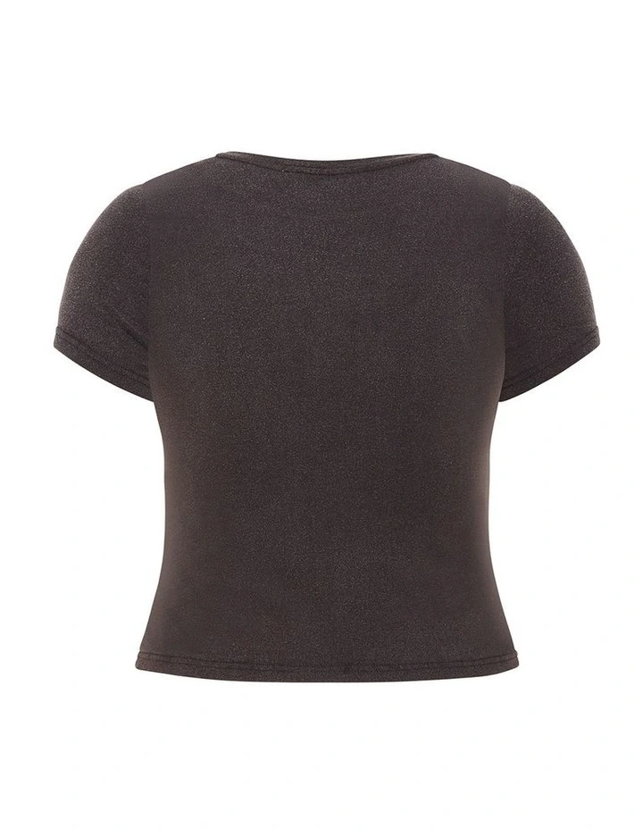 Micro Blue Nightfall Print Tee in grey wash image 4
