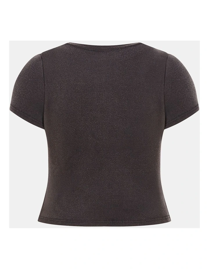 Micro Pink LA Print Tee in Grey Wash image 4